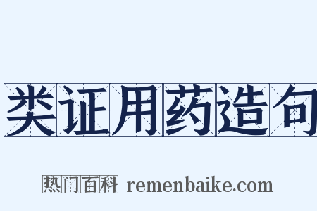 类证用药造句是什么意思的图片